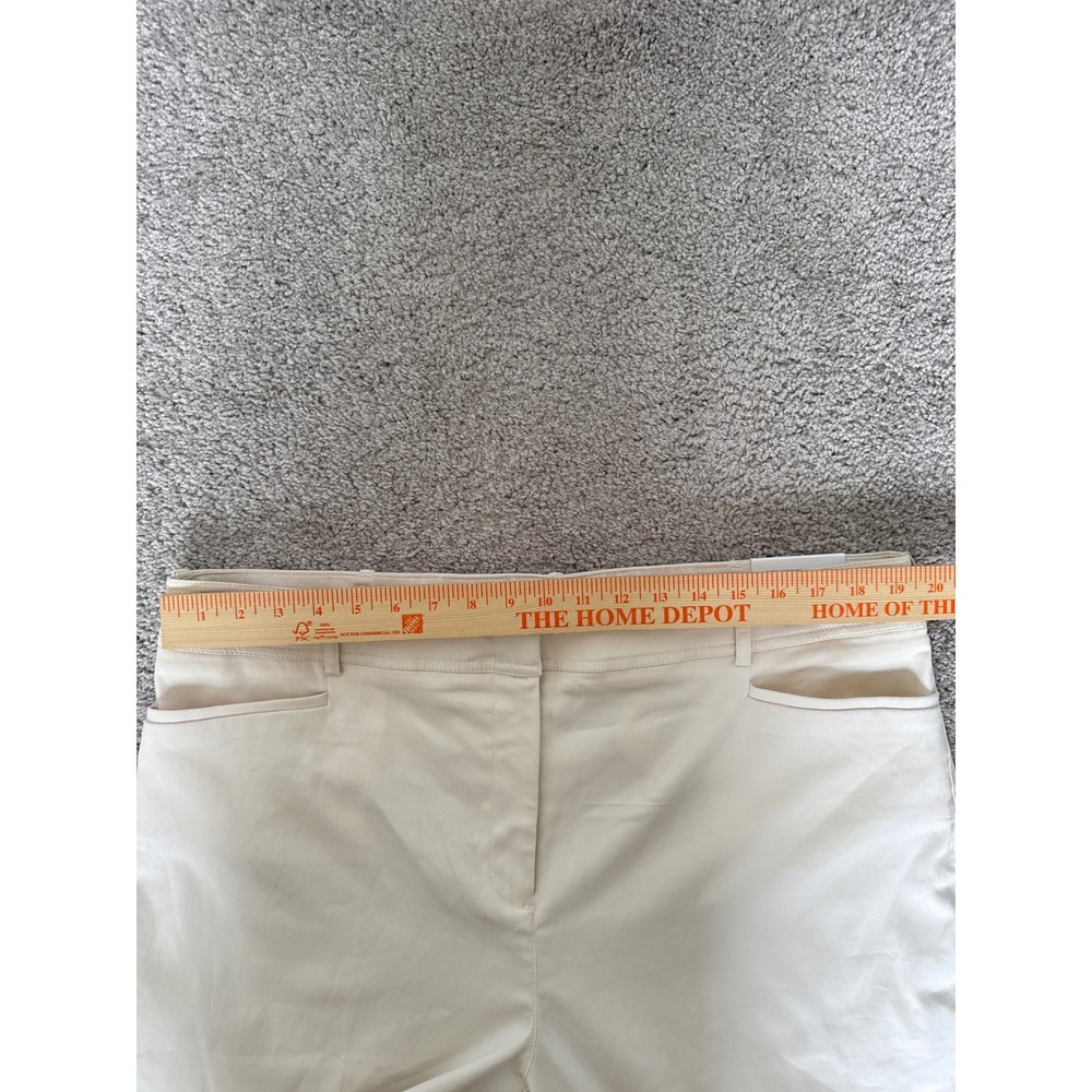 Chicos Flex Waist High Rise Wide Leg Pants Cream Alabaster Size 3.5 US 18 NWT - Picture 3 of 7